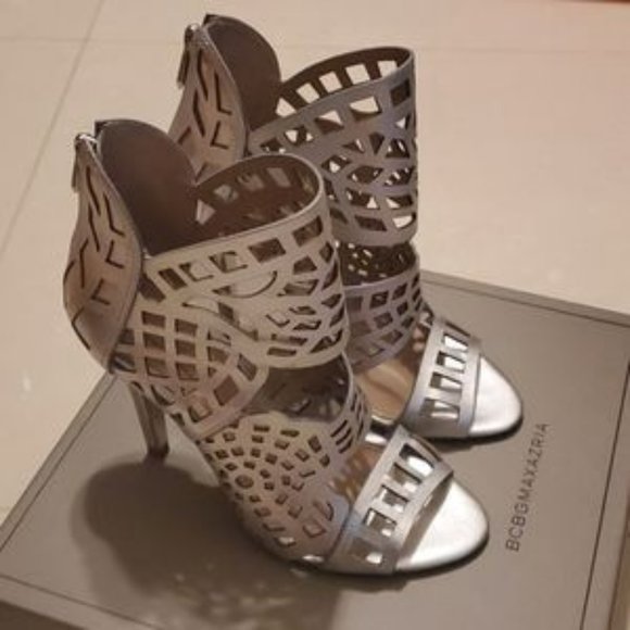 BCBGMaxAzria Shoes - New with box! BCBG Metallic heels. Size 8.5